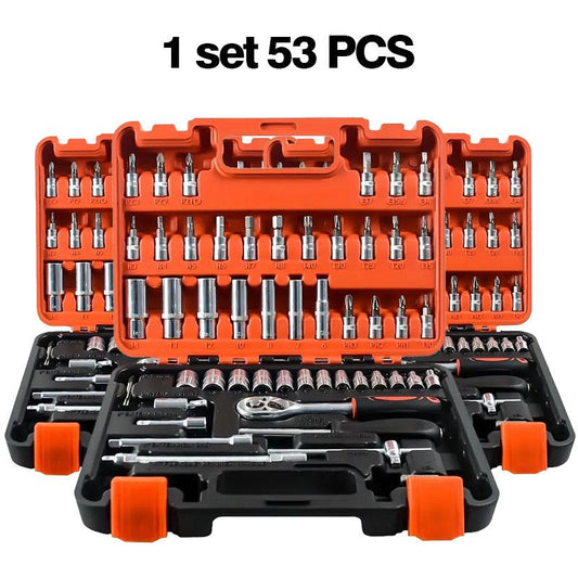 53PCS Tool Set for Home, Basic Household Apartment College Dorm Repair Tool Kit, Small Home Hand Tool Set for All Purpose, Portable General Tool Kits for Men, Upgrade Toolkits for the House