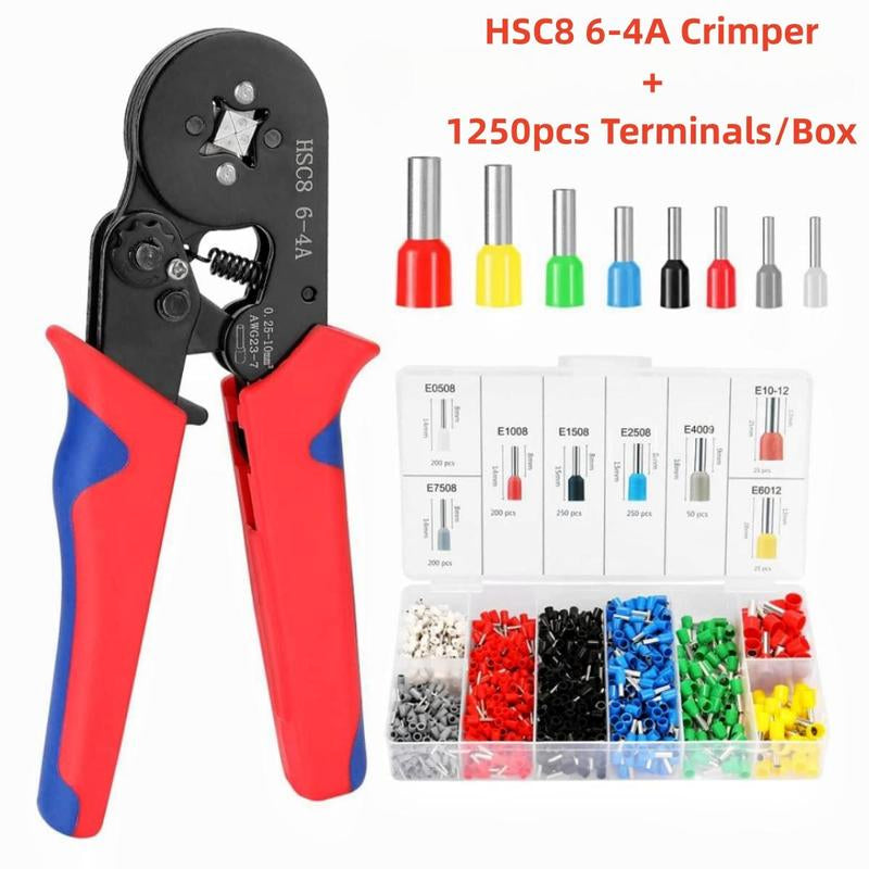 Multifunctional Wire Terminal Crimping Tool, 1 Set Wire Crimping Tool Kit, Wire Crimping Tool Kit with Box