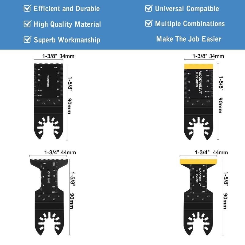 Summer Multi-Functional Cutting Blades Set, Multipurpose Oscillating Saw Blades, Swing Multi-Blades Saw Blades Set, Quick Installation & Removal Tool for Woodworking, Fall Spring Power Tools Accessories, Gift for Girlfriend