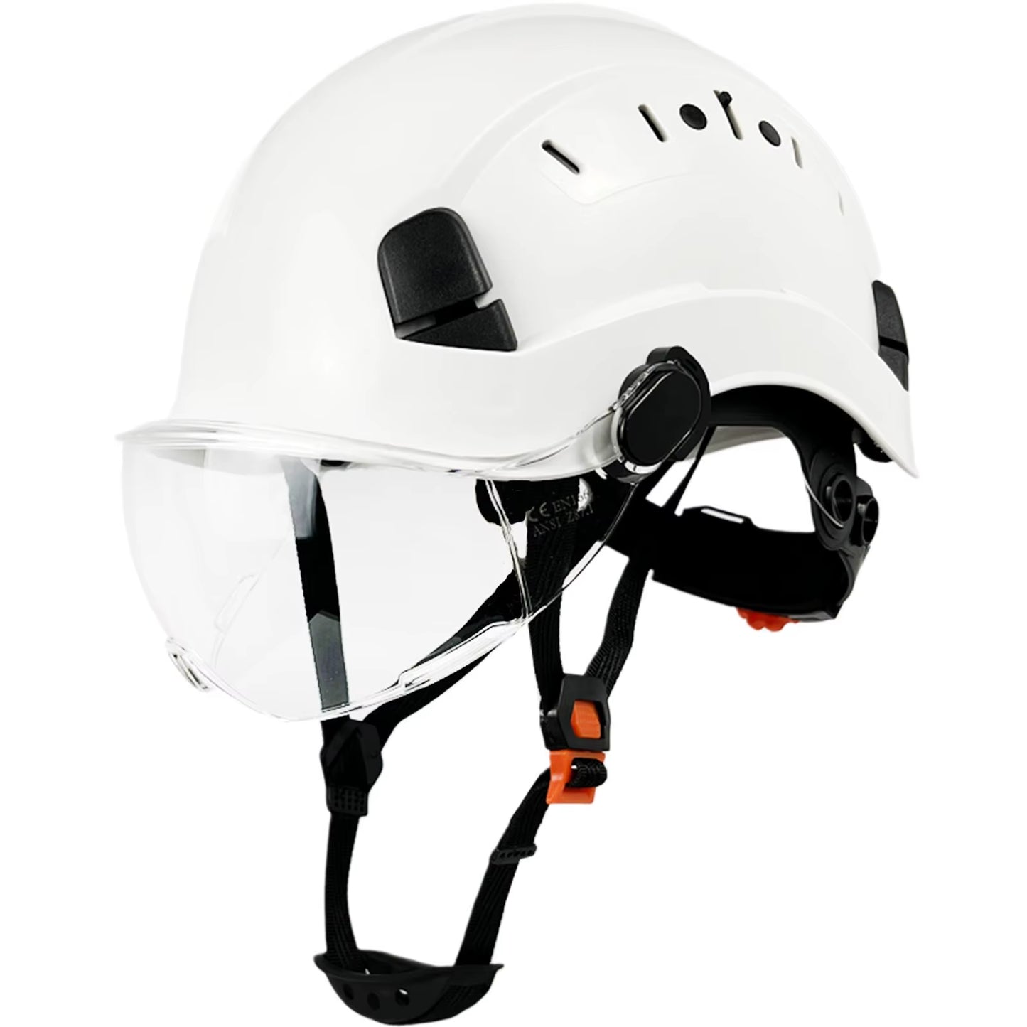 CE Construction Safety Helmet with Goggles Visor ABS Hard Hat ANSI Industrial Work Head Protection Rescue