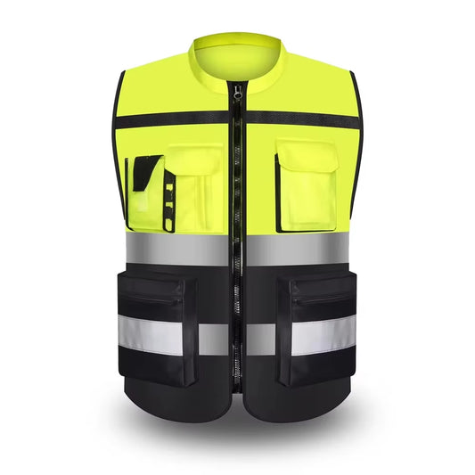 Custom LOGO Refective Safety Vest High Visibility Man Working Clothes Construction Work Traffic Uniform Hi Vis Vest Workwear