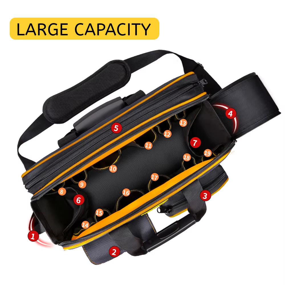 Electrician Tool Bag: Thick, Wear-Resistant, Multi-Functional, Large-Capacity Storage for All Your Repair Needs