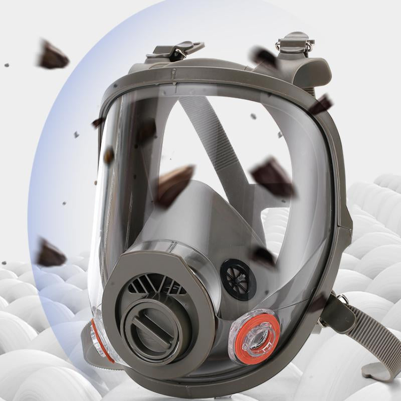 Reusable Anti-Fog Anti-Poison Mask with 2 Upgraded High-Efficiency Filters, Dust-Proof Anti-Gas Full Face Mask, Suitable for Painting, Woodworking, Construction, Grinding, Spraying, Chemicals, DIY