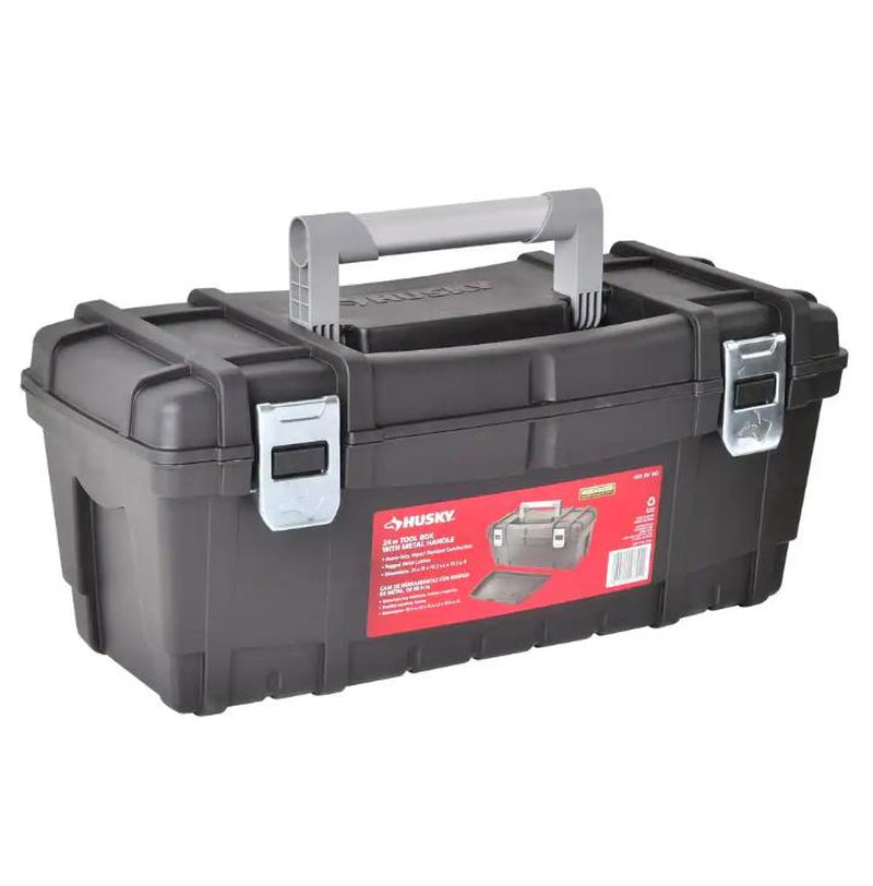 Husky 24 In. Hand Tool Box in Black