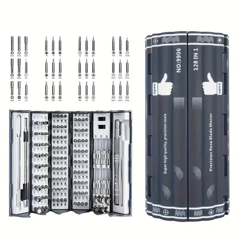 Precision Screwdriver Kit, Multifunctional 128 in 1 Screwdriver Set, Professional Manual Screwdriver Tools Set for Mobile Phone Repair