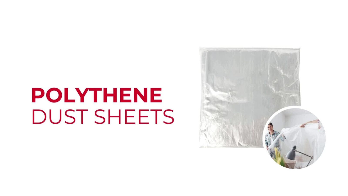 4-16 Large Dust Sheets 3.6M Decorating Painters Clear Plastic Polythene Covers