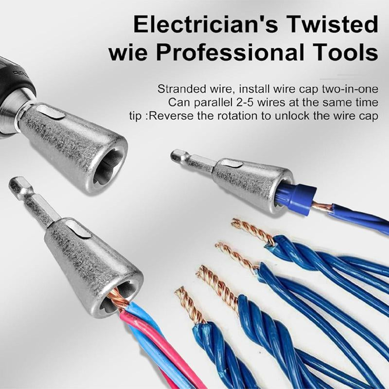 AWG Wire Stripper Tool, Wire Stripping & Twisting Tool, Wire Connectors, Electrical Tool & Power Tools Accessories, 6/8/10/12/14 Cable Quick Stripping Tools for Drill, Tools and Gadgets