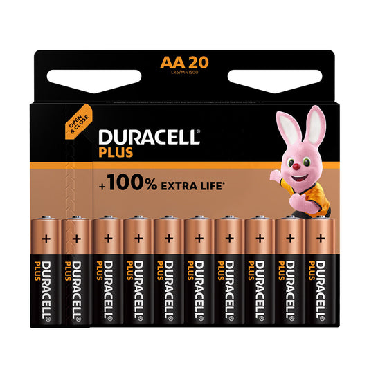 GENUINE 20 X DURACELL AA plus POWER ALKALINE BATTERY 100% + POWER LONG EXPIRY