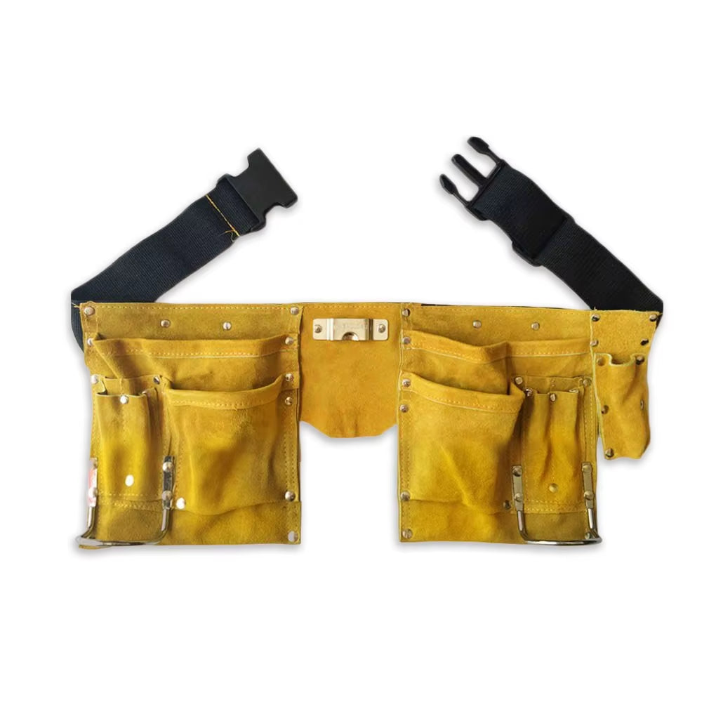 Leather Tool Belt Exquisite Carpenter Construction Quick Release Buckle Kits Electrician Belts Wear-Resistance Work Apron